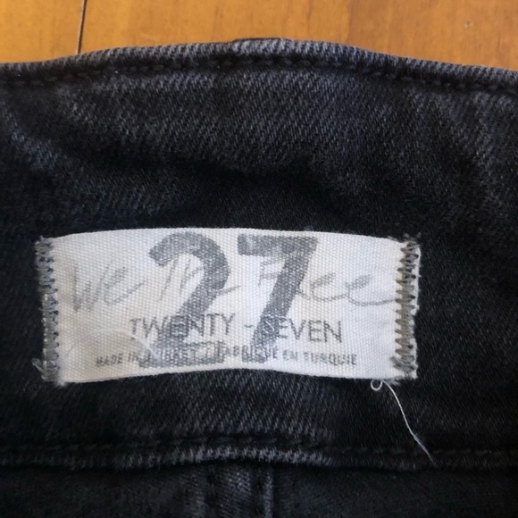 Free People x We The Free Jayde Retro High Rise Flare Stretch Jeans Onyx 27 - Picture 7 of 7